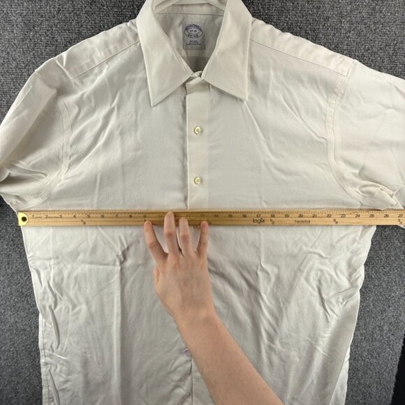 Brooks Brothers Non-Iron White 17 35 Cotton Regular Mens Button Up Shirt Adult - Picture 5 of 16